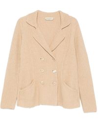 SERGIO MORETTI FIRENZE - Double-Breasted Ribbed-Knit Sweater - Lyst