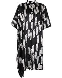 Christian Wijnants - Chain Link-print Satin Shirt Dress - Lyst