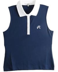 Malbon Golf - Polo Sans Manches Claudia À Logo Brodé - Lyst