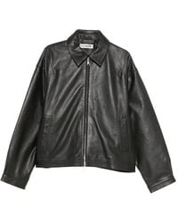 Cole Buxton - Leather Zip-Up Jacket - Lyst