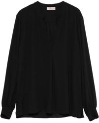 Blanca Vita - V-Neck Long-Sleeve Blouse - Lyst