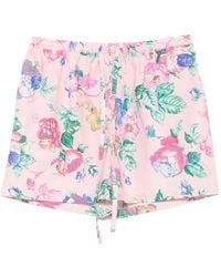 Moschino - Pantalones cortos con cordón y estampado floral - Lyst