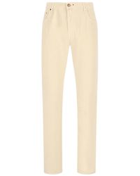 Hand Picked - Pantalones con cierre de botón - Lyst