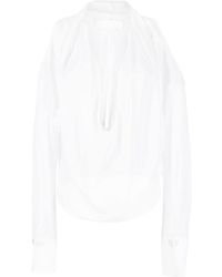 Genny - V-neck Cut-out Blouse - Lyst