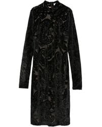 Etro - Kleid aus Samt mit Paisleymuster - Lyst