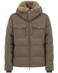 Moorer - Shearling-Collar Hooded Puffer Jacket - Lyst