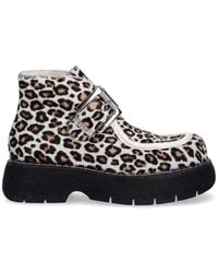 MSGM - Stiefel Mit Leoparden-Print - Lyst