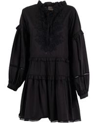 Ermanno Scervino - Vestido con bordado y volantes - Lyst