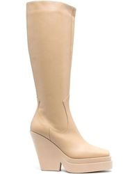 Gia Borghini - 120Mm Knee-High Leather Boots - Lyst