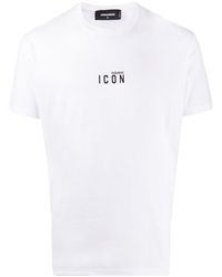 DSquared² - Camiseta de corte recto con estampado Icon - Lyst