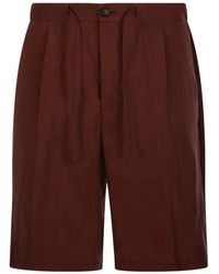 Hevò - Pleated Drawstring Shorts - Lyst