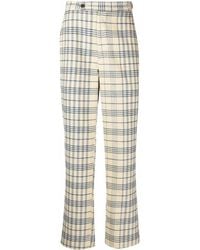 Bode - Checked Straight-leg Trousers - Lyst