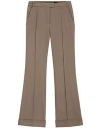 BOSS - Gabardine Flared Trousers - Lyst