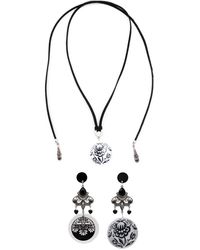 Amir Slama - Set Aus Halskette Und Ohrringen Mit Blumenanhänger - Lyst