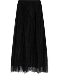 Ulla Johnson - Lace-Detailing Midi Skirt - Lyst