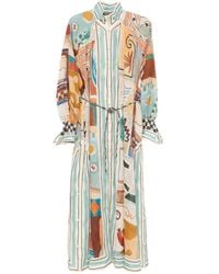 ALÉMAIS - Midi-Hemdkleid mit Print - Lyst