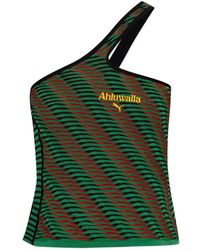 PUMA - X Ahluwalia One-Shoulder Logo-Embroidered Top - Lyst