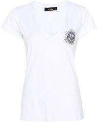 Twin Set - Smiley-face V-neck T-shirt - Lyst