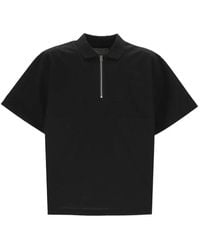 Sacai - Polo Con Media Cremallera - Lyst