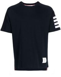 Thom Browne - T-shirt Met Vier Strepen - Lyst