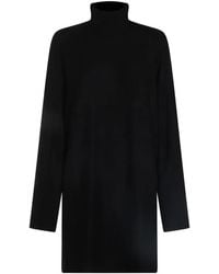 Thom Krom - High-Neck Long-Sleeve Knitted Mini Dress - Lyst