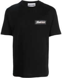 Moschino - Logo-patch Organic-cotton T-shirt - Lyst