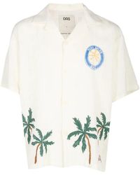 Oas - Riverion Cuba Palm Tree-Print Camp-Collar Shirt - Lyst