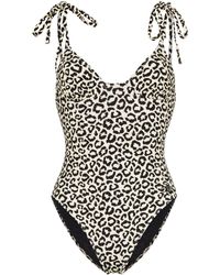 Solid & Striped Maillot de bain Olympia à imprimé léopard - Multicolore