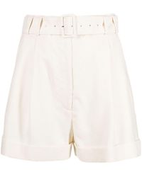 Lardini - Belted Pleated Shorts - Lyst