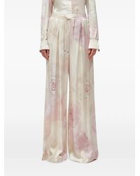 Blugirl Blumarine - Floral-Print Palazzo Pants - Lyst