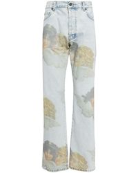 Fiorucci - Angel-motif Organic Cotton Jeans - Lyst