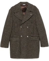 Manuel Ritz - Houndstooth Wool Coat - Lyst