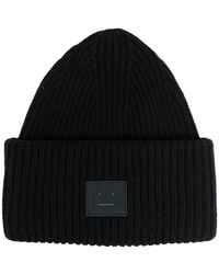 Acne Studios - Muts Met Face-Logopatch - Lyst