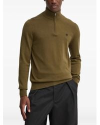 Timberland - Quater-zip Logo Sweater - Lyst