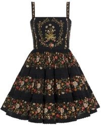 Agua Bendita - Little Paramo Floral-Print Mini Dress - Lyst