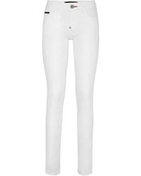 Philipp Plein - Logo-Plaque Slim-Fit Denim Jeans - Lyst
