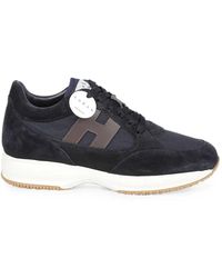 Hogan - Interactive Suede-Trim Low-Top Sneakers - Lyst