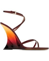 Paris Texas - 105Mm Nina Wrap-Around Straps Wedge Heeled Sandals - Lyst