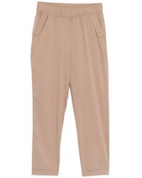 Liu Jo - Cropped Elastic Waistband Casual Pants - Lyst