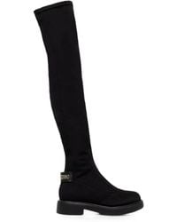 Love Moschino - Logo-Plaque Over-The-Knee Boots - Lyst