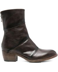 shotof - 40Mm Zip-Up Panelled Leather Boots - Lyst