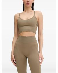 Casall - Seamless Ribbed-Knit Cropped Top - Lyst