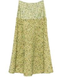 DIESEL - Tweed-Textured Flared Midi Skirt - Lyst