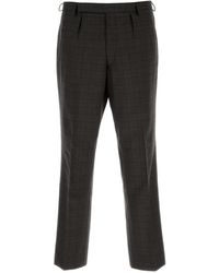 Prada - Pleated Checked Trousers - Lyst