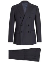 Dolce & Gabbana - Double-Breasted Martini Light Wool Gabardine Suit - Lyst