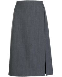 N°21 - Mid-rise Side-slit Skirt - Lyst
