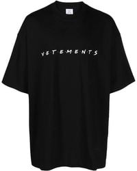 Vetements - Friendly Logo-Print Cotton T-Shirt - Lyst