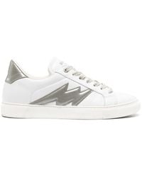 Zadig & Voltaire - Zv1747 La Flash Leather Sneakers - Lyst
