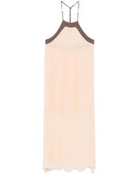 Patrizia Pepe - Robe Mi-Longue À Design Bicolore - Lyst