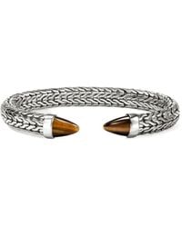 John Hardy - Sterling Spear 50 Tiger's Eye Bracelet - Lyst